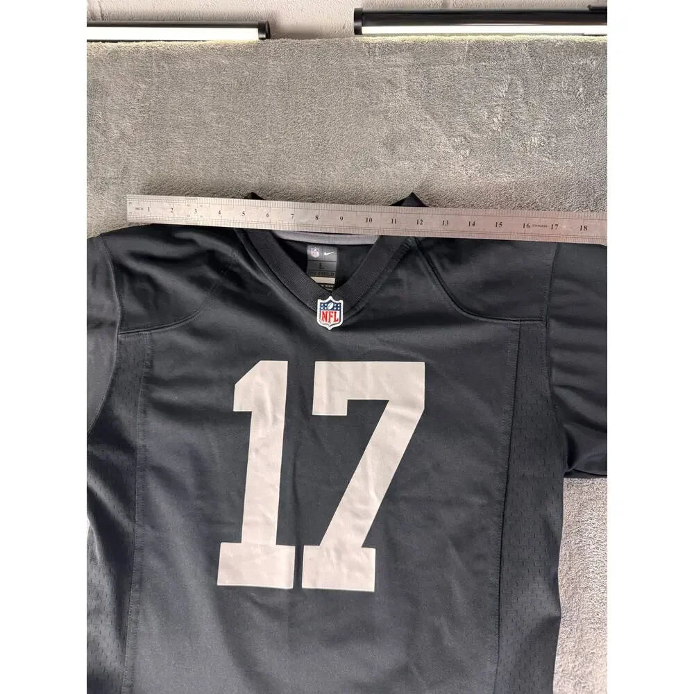 nike las vegas raiders davante adams #17 nfl jersey youth l 14/16 black